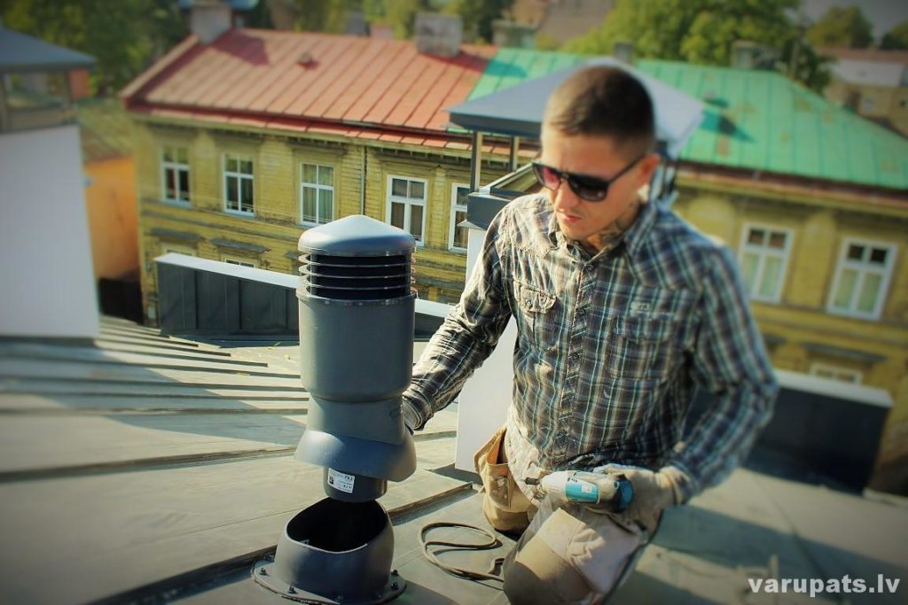 ventilācijas skurstena montāža, diy